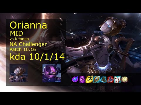 Orianna vs Kennen Mid - NA Challenger 10/1/14 Patch 10.16 Gameplay