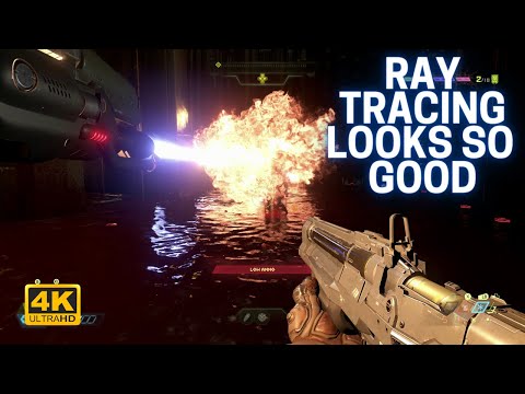 Doom Eternal | Ray Tracing next gen upgrade gameplay | PS5 Xbox Series X | Pool of blood fight