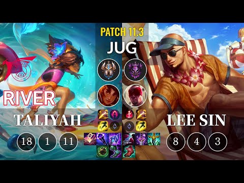 TLN River Taliyah vs Lee Sin Jungle - KR Patch 11.3