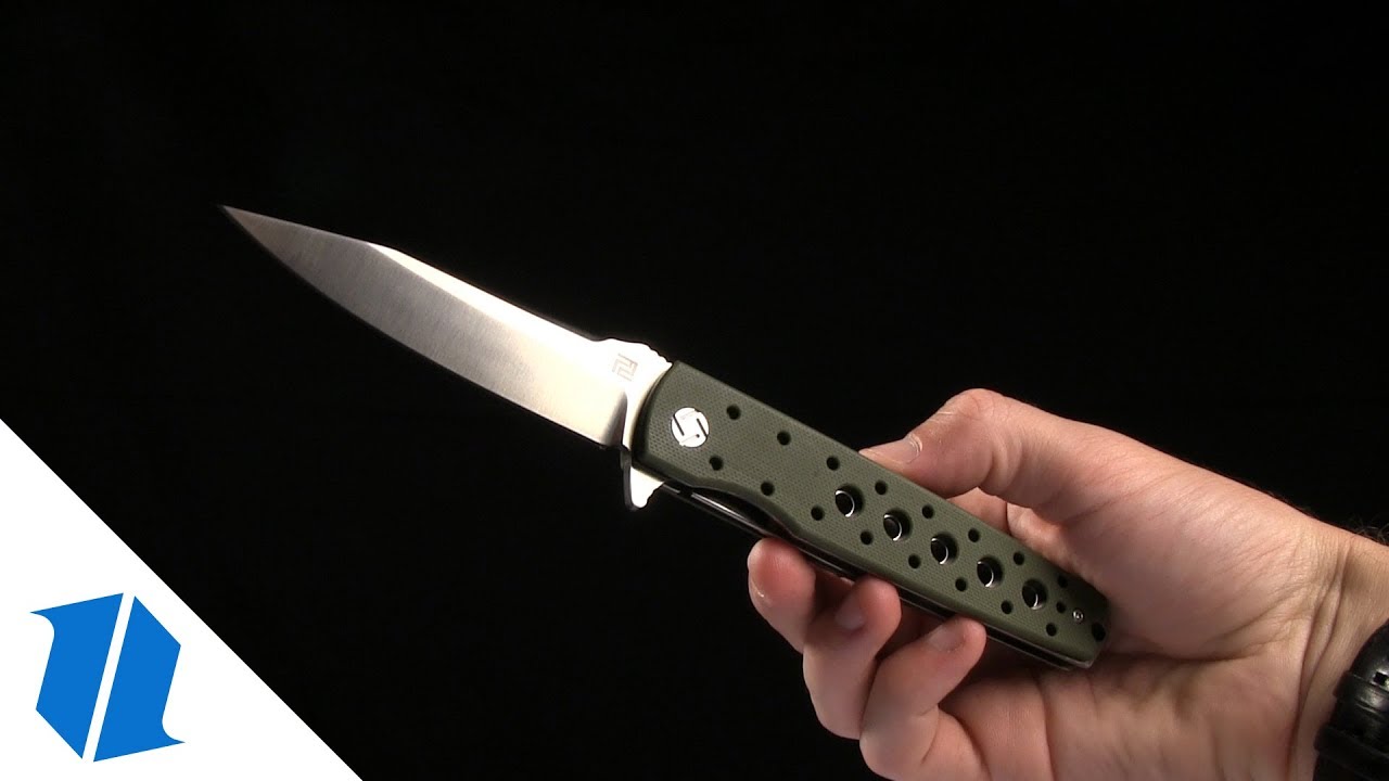 Artisan Cutlery Virginia Liner Lock Knife Green G-10 (3.8" Satin)
