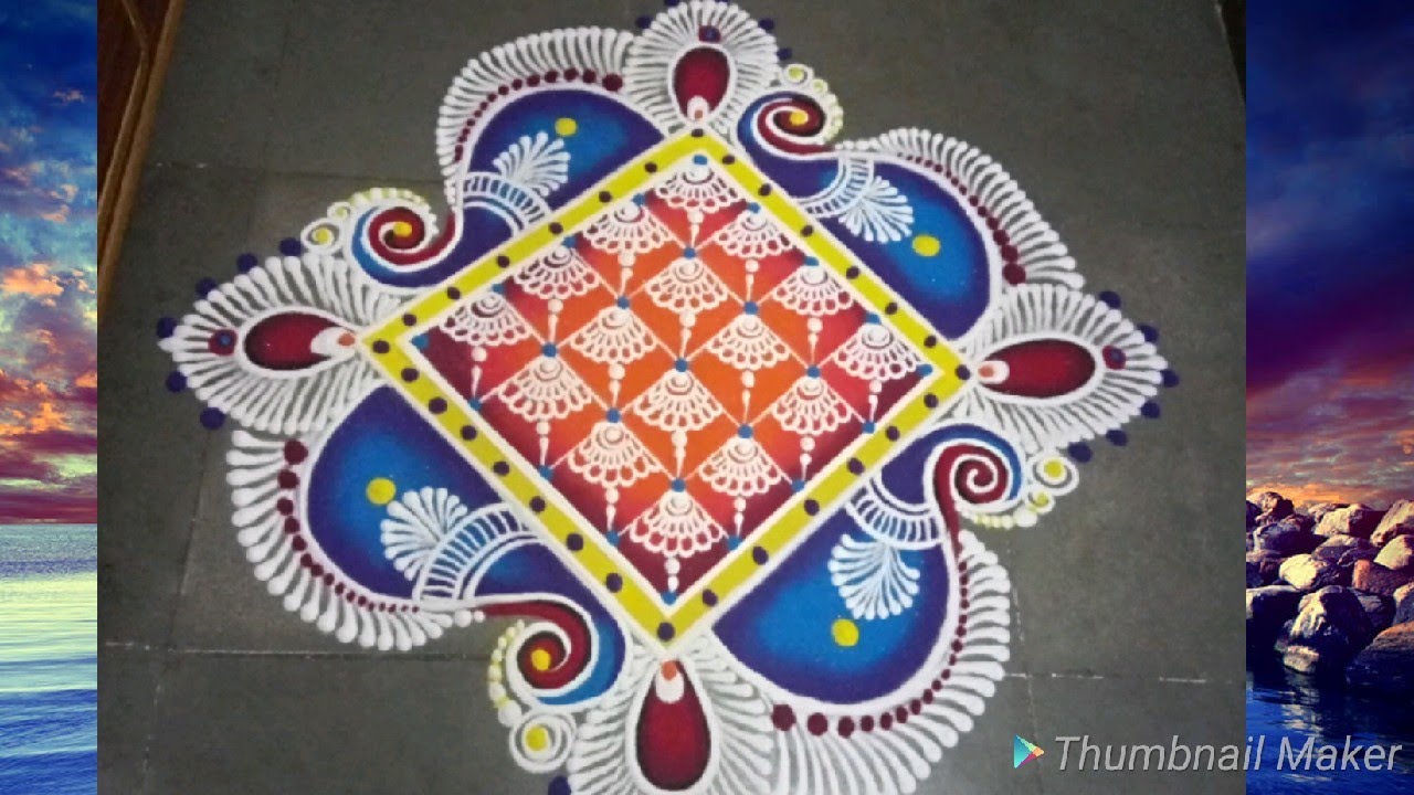Beautiful sanskar bharati rangoli design by jyoti