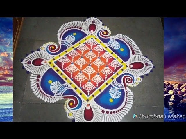 Beautiful sanskar bharati rangoli design by jyoti