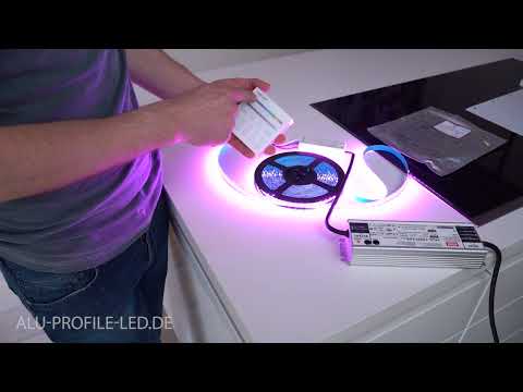 Küche mit LED-Streifen neu beleuchten - Einbau der Profile und LED-Stripes