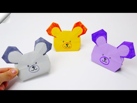 DIY christmas How to make paper bear Easy paper crafts Moving paper toys