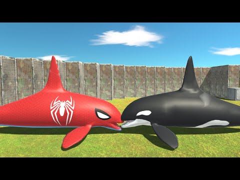 SPIDER MAN ORCA DEATH RUN TOUR - Animal Revolt Battle Simulator
