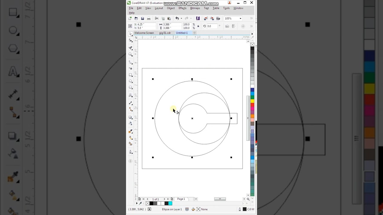 Gradient Letter C Logo Design in CorelDraw #shorts
