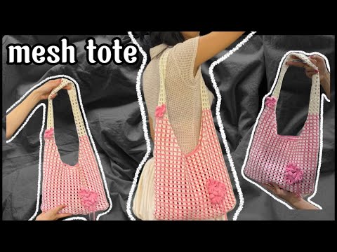How To Make A Tote Bag Crochet | Crochet Mesh Tote Bag Tutorial | Crochet Everyday Tote Bag