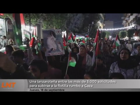 Una marinera lanzaroteña rumbo a Gaza