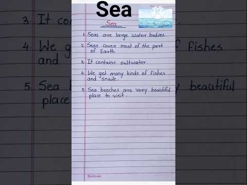 Sea/ 5 lines on Sea/ few sentences on Sea in English/ essay on Sea#shorts #ytshorts #sea #essaysea