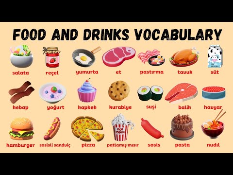Food and Drinks Vocabulary in Turkish #turkishvocabulary #learnturkish