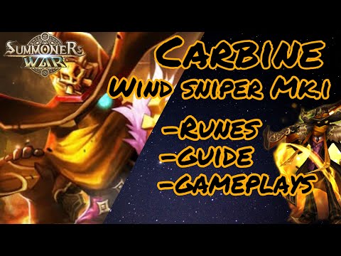Summoners War : Monster Review Carbine(Wind Sniper Mk.l) Runes, Guide Gameplays 2022