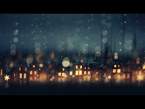 Christmas Village Lighted Glitter On Star Filled Christmas Eve Christian Christmas Background Loop