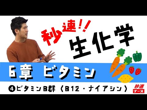 看護学科 【秒速ナース】6-4 ビタミンＢ郡（B12・ナイアシン）【生化学-授業動画】