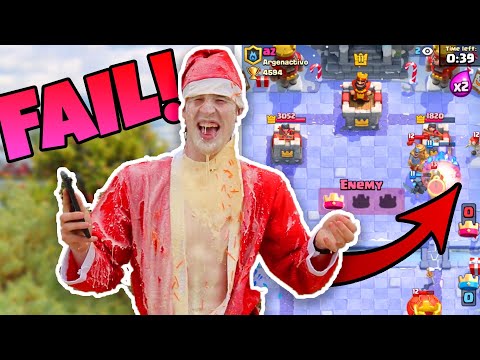 Clash Royale MASSIVE FAIL: Drinking 2 litres of eggnog CHRISTMAS CHALLENGE