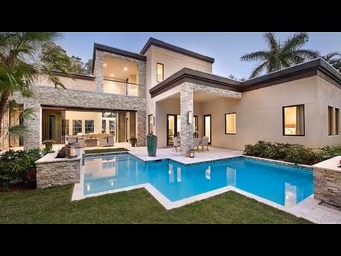 Luxury house design with beautiful swimming pools