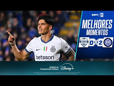 Gols e lances de Como x Internazionale