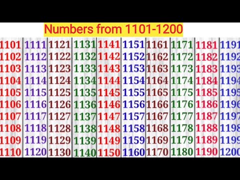 1101-1200 Numbers | Write 1101-1200 Numbers | How to write 1101-1200
