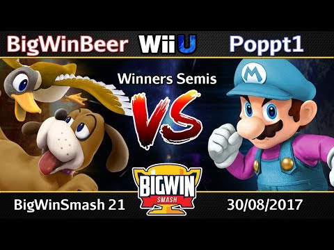 BigWinSmash 21 - Winners Semis - BigWinBeer (Duck Hunt Duo, Rosa) v Poppt1 (Ness, Mario)