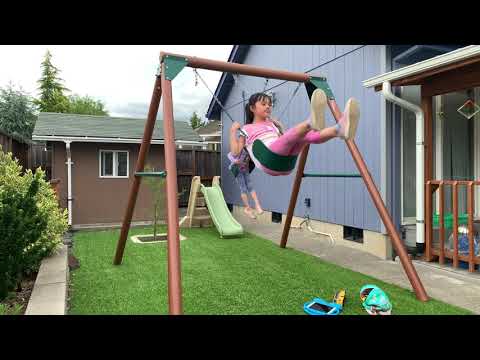 Celena & Kylie #3, backyard play