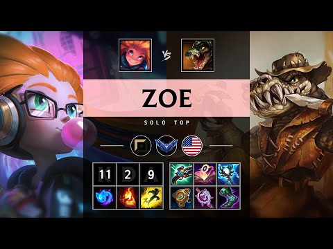 Zoe Top vs Renekton: Triple Kill, Godlike - NA Diamond Patch 25.S1.1