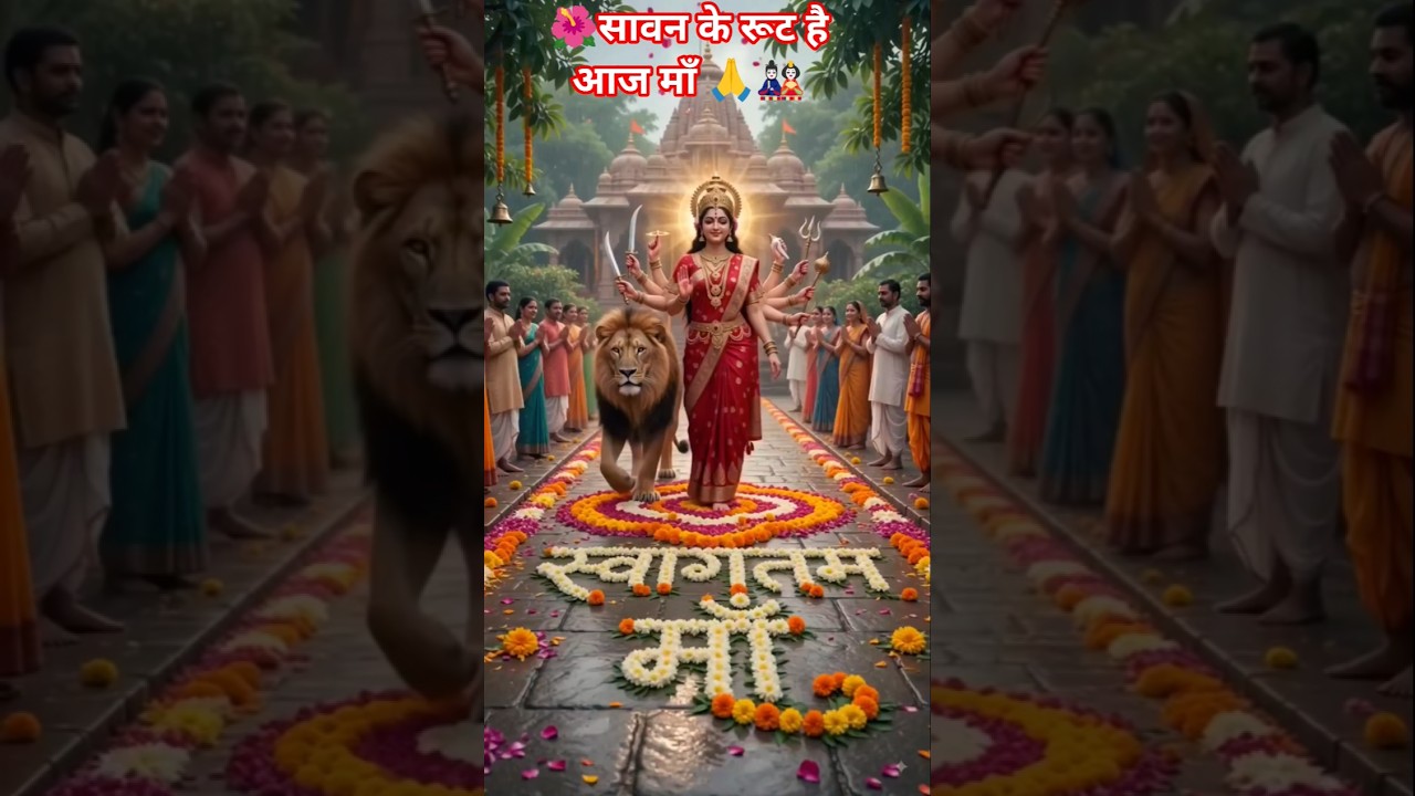 🌺Sawan KE Rut Hai Aaja Maa🌺🙏🎎 #sorts #bhakti #ytshorts #sort #maadurga