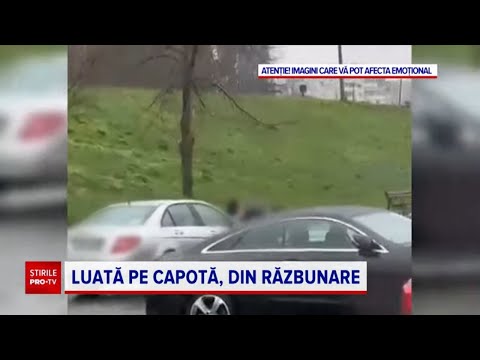 O șoferiță din Arad a luat pe capotă și aproape a călcat pe cap pe femeie
