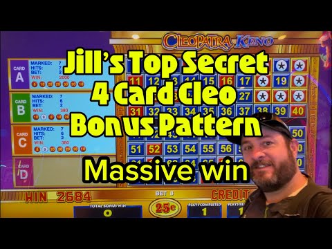 Jill’s Top Secret 4 Card Keno Pattern Hits Huge! 