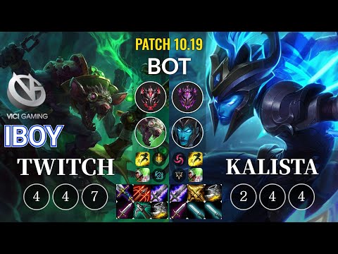 VG iBoy Twitch vs Kalista Bot - KR Patch 10.19