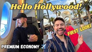 Flying Gatwick to LAX in PREMIUM Economy! (First Glimpse of UNIVERSAL STUDIOS 🎢)