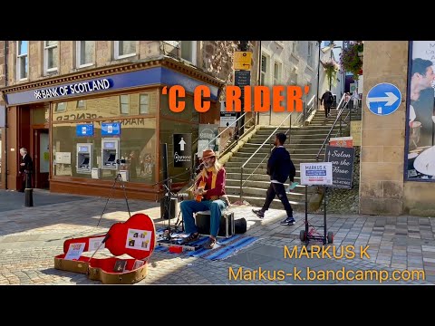NEW TWIST on Classic Blues (busking on in Inverness) - C C Rider