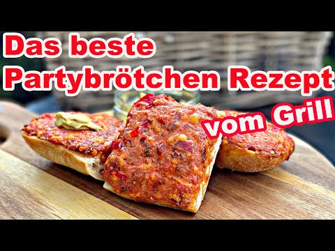 Pizza Fleischkäse Partybrötchen vom Grill | The BBQ Bear
