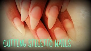 HOW TO CUT STILETTO NAILS TUTORIAL