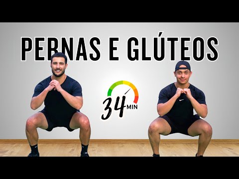 34 MIN PERNAS & GLÚTEOS INTENSO, sem equipamentos, para fazer em casa