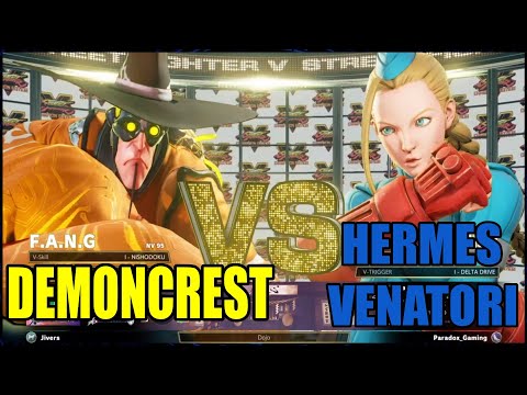 DEMONCREST (FANG) vs HERMES VENATORI (CAMMY) - street fighter 5 champion edition online matches