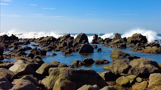 Relax - Waves Crashing Against Surreal Rocks in the Ocean beside the Beach🌊🏝️✨