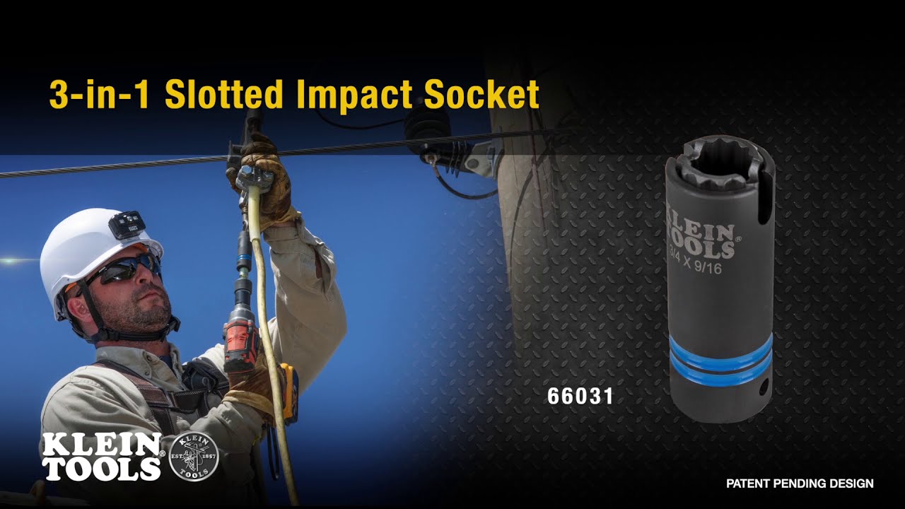 3-in-1 Slotted Impact Socket (Cat. No. 66031)
