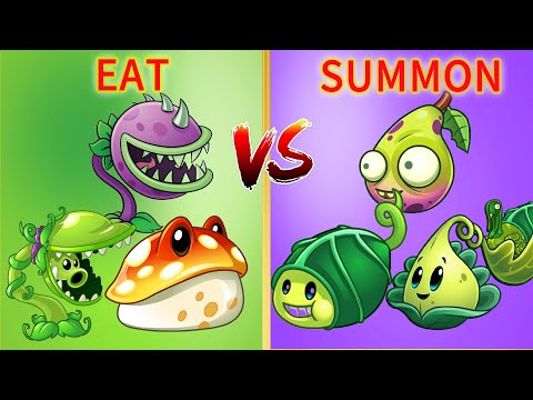 PvZ 2 Challenge | SUMMON Vs EATING - Plant vs Plant - Which Team Plant Will Win ？