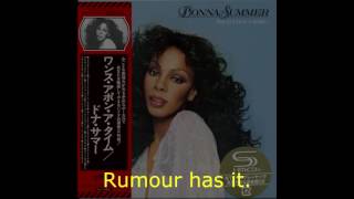 Donna Summer - Rumour Has It LYRICS - SHM &quot;Once Upon A Time&quot; 1977