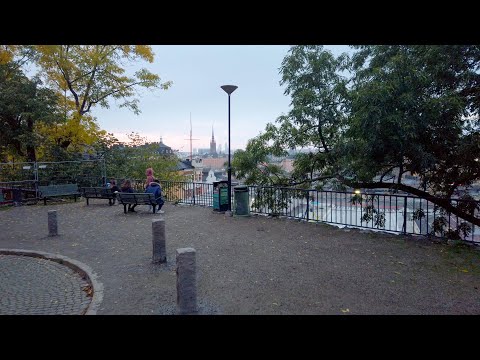 Walking Around in Stockholm: Södermalm - Centralbron (4K 60fps, Street Sounds ASMR)