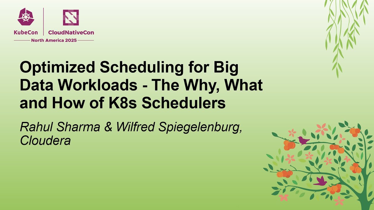 Optimized Scheduling for Big Data Workloads - The Why, What... Rahul Sharma & Wilfred Spiegelenburg