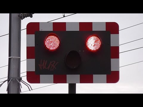 Railway Crossing at Burrow Road in Dublin, Ireland