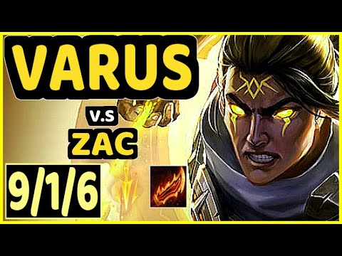 NUCLEAR (VARUS) vs ZAC - 9/1/6 KDA BOTTOM ADC CHALLENGER GAMEPLAY - KR
