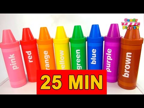 TOP Learn Colours with Pencil Surprises Compilation  Learn Names of Fruits & Animal Collection