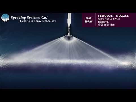 FloodJet® K Wide Angle Spray Pattern Demonstration by Spraying Systems Co