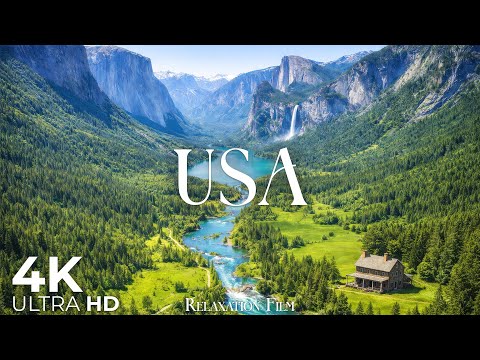 USA 4K • Beautiful Horizon Relaxation Film with Calm Melodies