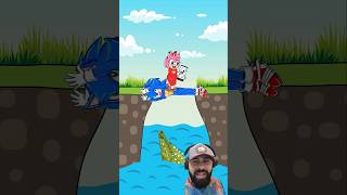 Filha do Sonic ia cair no jacaré #shorts #sonic