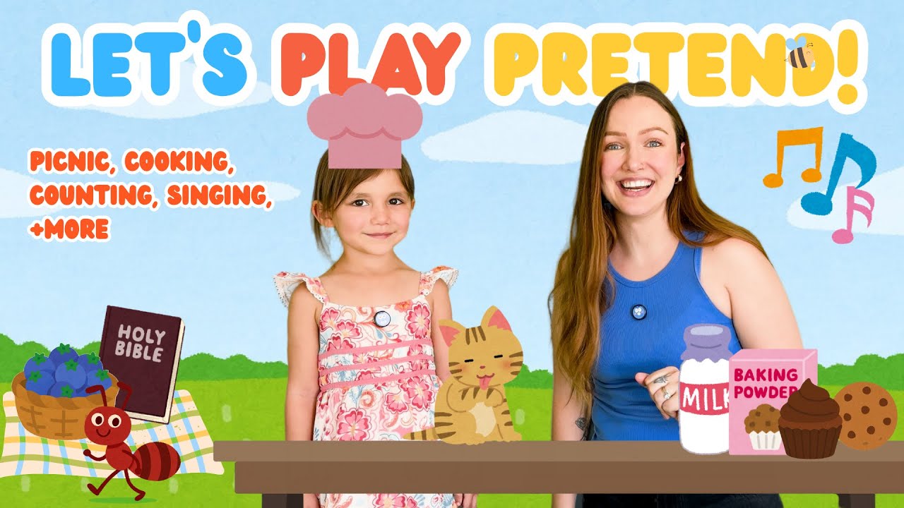 Toddler Pretend Play, Learn, & Worship with Ms. HJ & Quinn!- Christian Learning