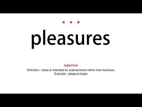 How to pronounce pleasures - Vocab Today
