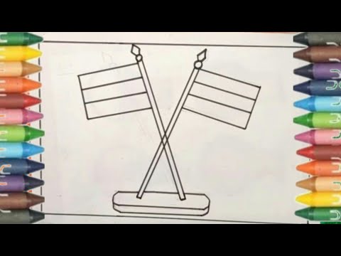 indian flag 🇮🇳drawing /independence day drawing step by step /Republic Day drawing for beginners l