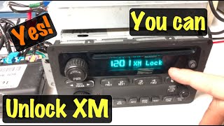 2003 04 05 Unlock XM Lock Error on Salvage Yard GM XM Receiver (Buick Cadillac Chevrolet Pontiac)